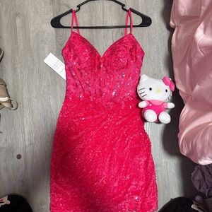 Vibrant Pink Sequin Dress
